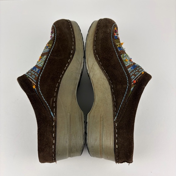 Dansko Mystique Knit Yarn Striped Open Back Heel Clogs 39 - Picture 11 of 12